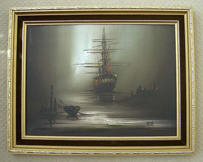 Barry Hilton | Original Oil Painting, Harbour Scene