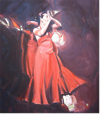 Charles Willmott, Original oil on canvas.  Artist at The Colomb Art Gallery, London