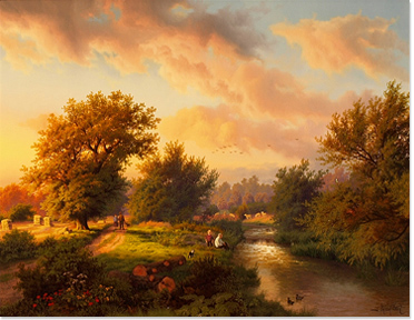 Daniel Van Der Putten, Signed original oil painting