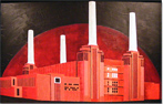Gemma Detti, Original acrylic painting on canvas, Battersea Power Station