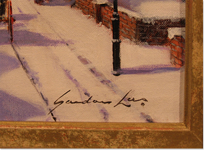 Gordon Lees | Original Oil Painting on Canvas, York Minster, Snow Scene