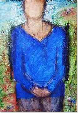 John Emanuel, Figure II, oil on paper