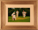 John Haskins, Original oil painting on canvas, Cricket Match