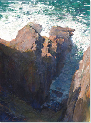 Paul Lewin, Levant Coast, oil on canvas