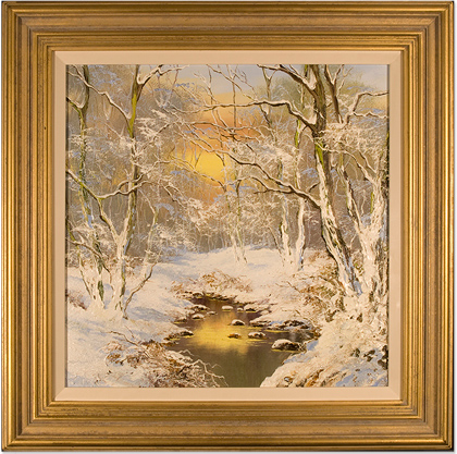 Terry Evans. Swaledale in Snow. Original Oil Painting on Canvas