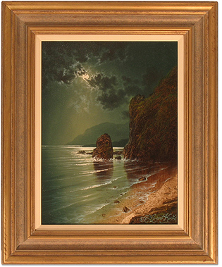 Andrew Grant Kurtis - Moonlight on Water, Original Oil Painting
