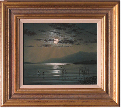 Andrew Grant Kurtis | Original Oil Painting on Panel, Moonlight Reflection