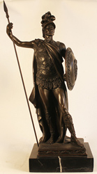 Bronze Statue, Bronze, Cherub, with marble base
