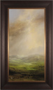 Clare Haley, Original oil painting on panel, Distant Fields of Green
