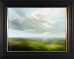 Clare Haley, Original oil painting on panel, Falling Rainwater