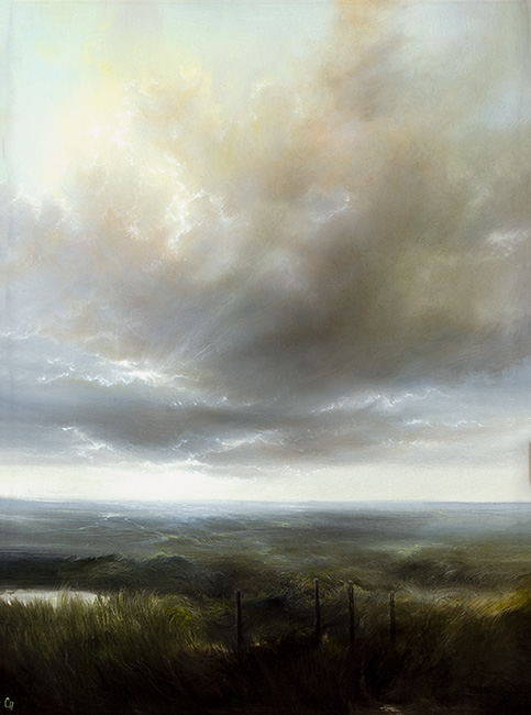 Clare Haley, Original oil painting on panel, Yorkshire Squall
