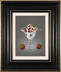 Colin Wilson, Original acrylic painting on board, Strawberries and Cream