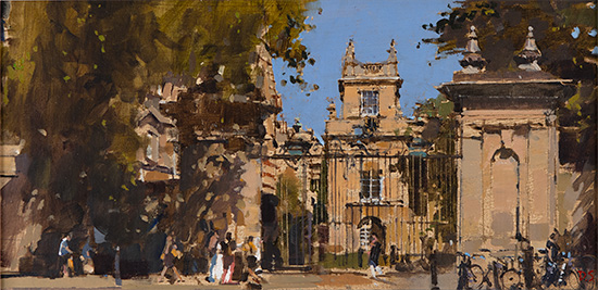 David Sawyer, RBA, Original oil painting on panel, Trinity College, The Old Gate Tower, Oxford