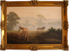 David Morgan, Original oil painting on canvas, Mare and Foal