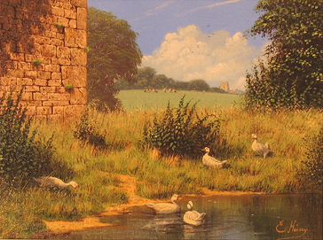 Edward Hersey | Country Scene, Original Oil Painting