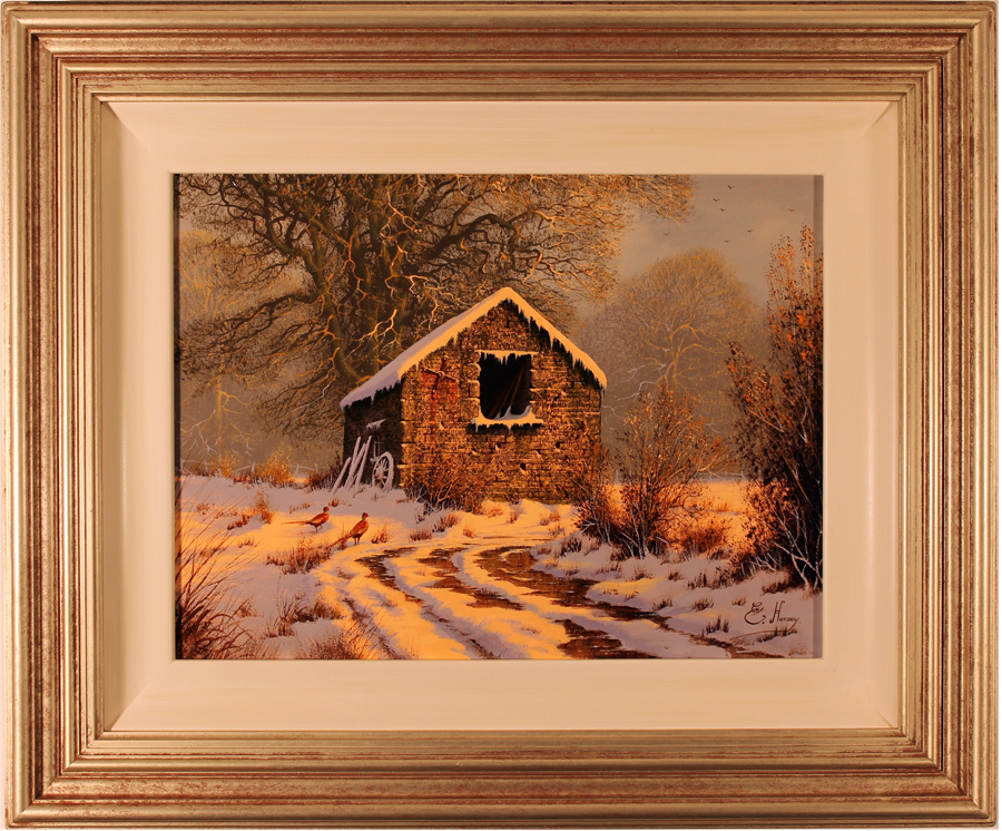 Edward Hersey, Original oil painting on canvas, Cotswolds Farm 