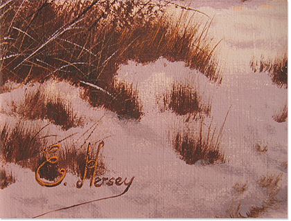 Edward Hersey, Cotswolds Farm in Snow, Original Oil Painting on canvas