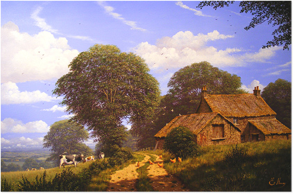 Edward Hersey, The Cotswolds, Original Oil Painting