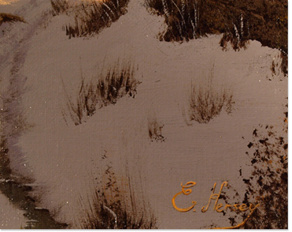 Edward Hersey, Cotswolds Farm in Snow, Original Oil Painting on canvas