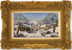 Gordon Lees, Original oil painting on canvas. Lower Slaughter, The Cotswolds
