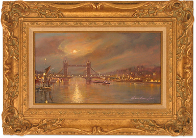 Gordon Lees | Tower Bridge at Dusk , Original Oil Painting on Canvas