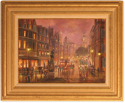 Gordon Lees | Evening in The City, Original Oil Painting on Canvas