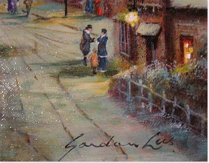Gordon Lees | Original Oil Painting on Canvas, Bootham Bar at Night, York