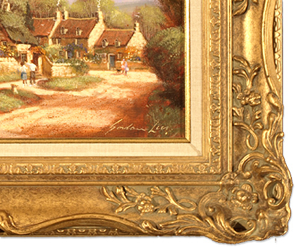 Gordon Lees | Original Oil Painting on Canvas, Canvas, Cotswolds Village