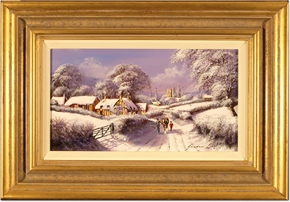 Gordon Lee - Cotswold Village, Original Oil Painting