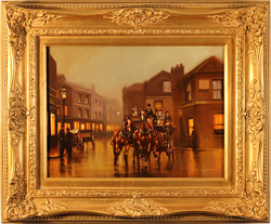 Graham Isom, Original oil painting on canvas, Horse and Cart