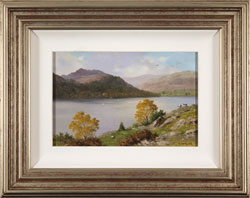 Howard Shingler, Original oil painting on panel, Sheffield Pike from Silver Point, Ullswater