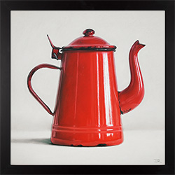 Ian Rawling, PS, Pastel, Red Coffee Pot 