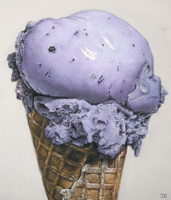 Ian Rawling, PS, Pastel, Blueberry Ice Cream III