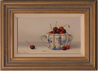 Johannes Eerdmans - cherries, Original Oil Painting