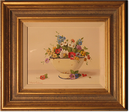 Johannes Eerdmans - Flowers in Bowl, Original Oil Painting