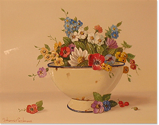 Johannes Eerdmans | Flowers in Bowl, Original Oil Painting