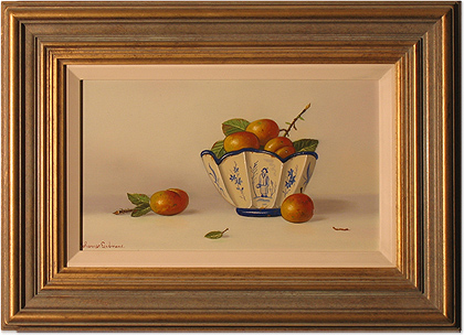 Johannes Eerdmans - Plums in China, Original Oil Painting