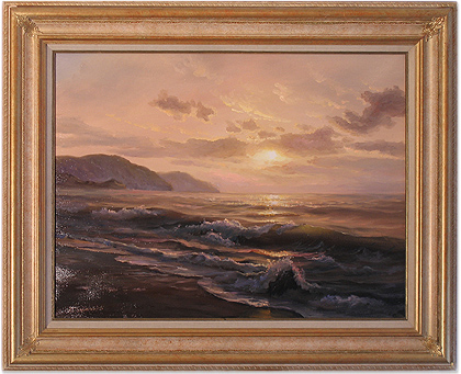 Juriy Ohremovich | Original Oil Painting on canvas, Beach Scene