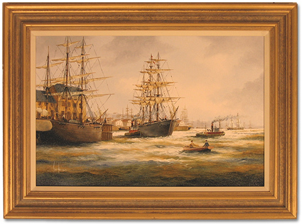 Ken Hammond | Original Oil Painting on Canvas, East Coast Fishing Scene