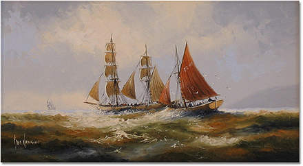 Ken Hammond | Original Oil Painting on Panel, Marine Scene