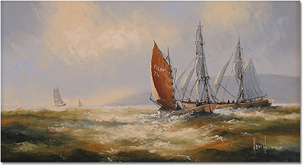Ken Hammond | Original Oil Painting on Panel, Marine Scene