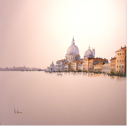 Ken Hammond - Venice, Original Oil Painting on Canvas