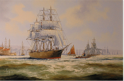 Ken Hammond - Marine Scene, Original Oil Painting