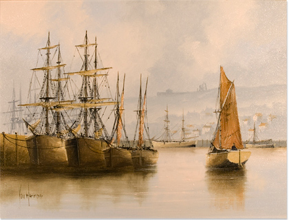 Ken Hammond - Marine Scene, Original Oil Painting
