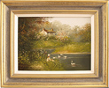 Les Parson, Original oil painting on canvas, Country Scene