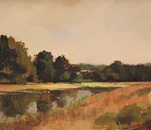 Michael John Ashcroft, ROI, Original oil painting on panel, Down by the River