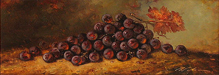 Paul Wilson - Grapes,  Original Oil Painting