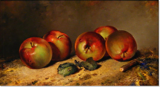 Paul Wilson - Apples,  Original Oil Painting