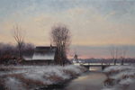 Simon Balyon, Original oil painting on panel 