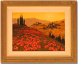 Steve Thoms, Original oil painting on canvas, Tuscan Poppy Field